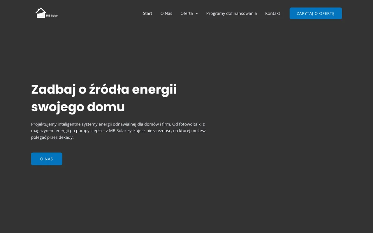 Dotychczasowa strona MB Solar